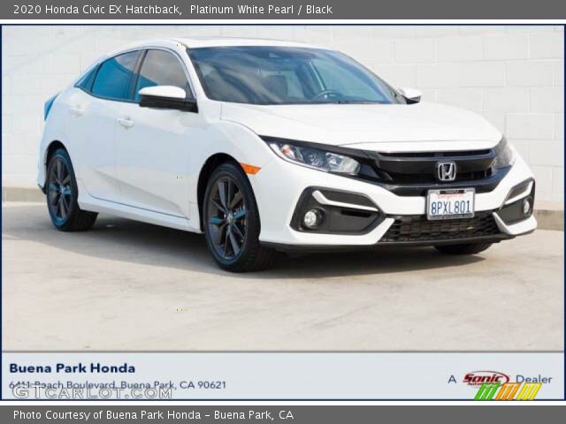 2020 Honda Civic EX Hatchback in Platinum White Pearl