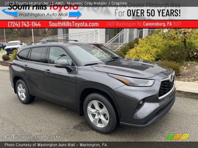 2022 Toyota Highlander LE AWD in Magnetic Gray Metallic