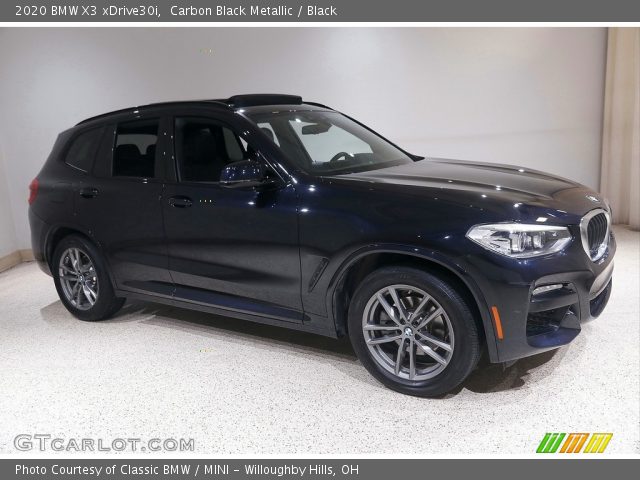 2020 BMW X3 xDrive30i in Carbon Black Metallic