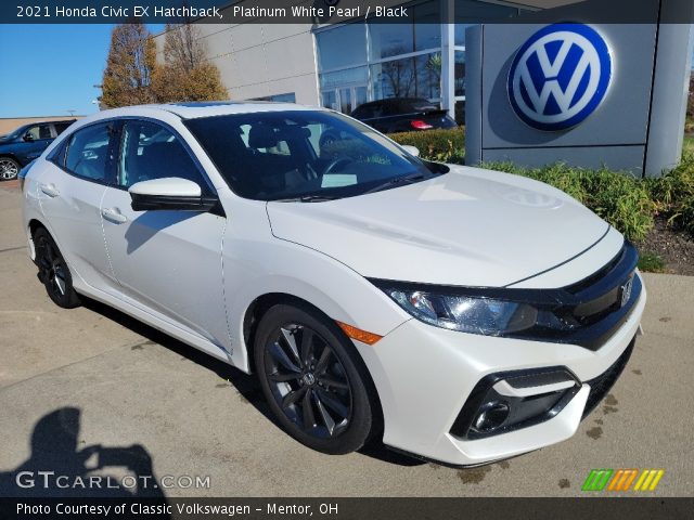 2021 Honda Civic EX Hatchback in Platinum White Pearl