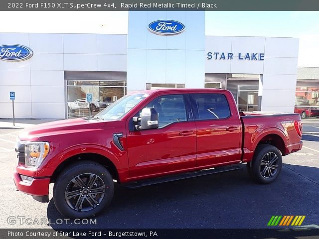 2022 Ford F150 XLT SuperCrew 4x4 in Rapid Red Metallic Tinted