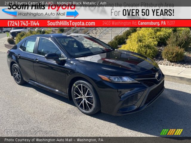 2023 Toyota Camry SE AWD in Midnight Black Metallic