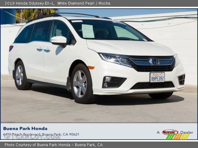 2019 Honda Odyssey EX-L in White Diamond Pearl