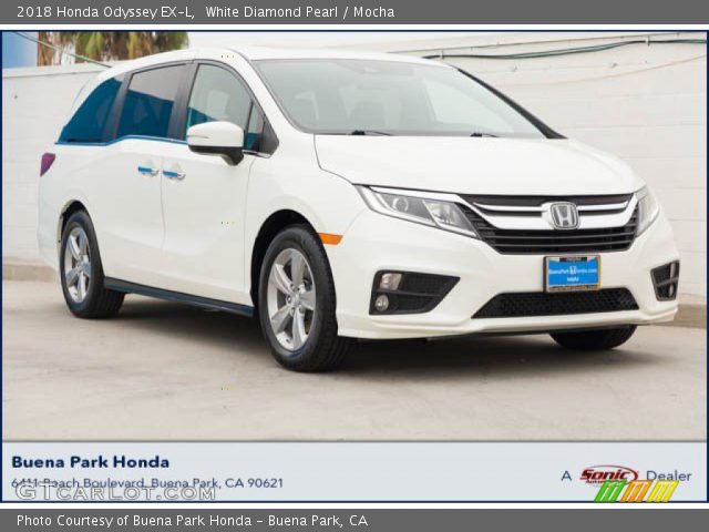2018 Honda Odyssey EX-L in White Diamond Pearl