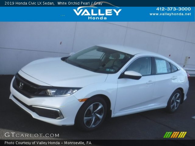 2019 Honda Civic LX Sedan in White Orchid Pearl