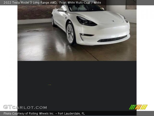 2022 Tesla Model 3 Long Range AWD in Pearl White Multi-Coat