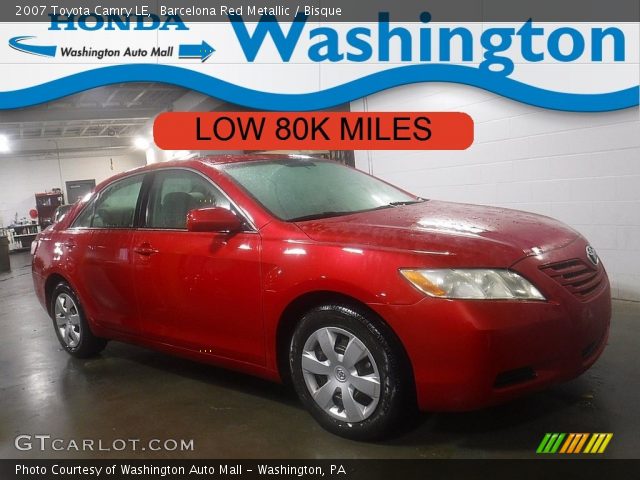 2007 Toyota Camry LE in Barcelona Red Metallic