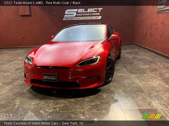 2022 Tesla Model S AWD in Red Multi-Coat