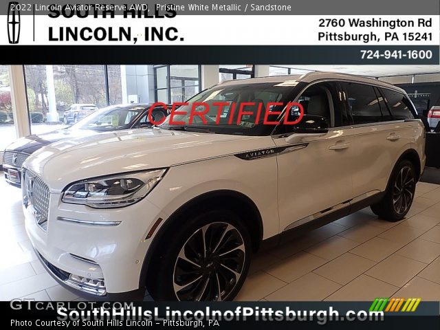 2022 Lincoln Aviator Reserve AWD in Pristine White Metallic