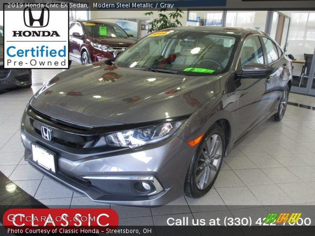 2019 Honda Civic EX Sedan in Modern Steel Metallic