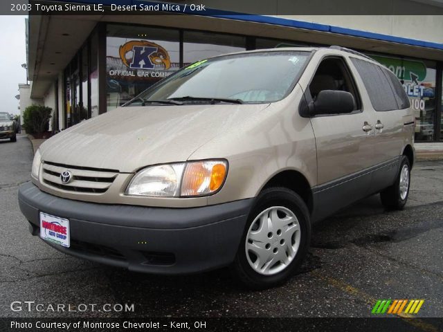 2003 Toyota Sienna LE in Desert Sand Mica