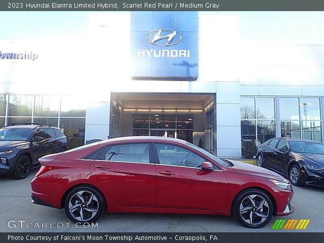 2023 Hyundai Elantra Limited Hybrid in Scarlet Red Pearl