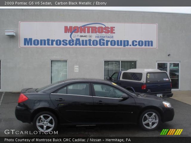 2009 Pontiac G6 V6 Sedan in Carbon Black Metallic