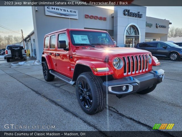 2023 Jeep Wrangler Unlimited Sahara 4XE Hybrid in Firecracker Red