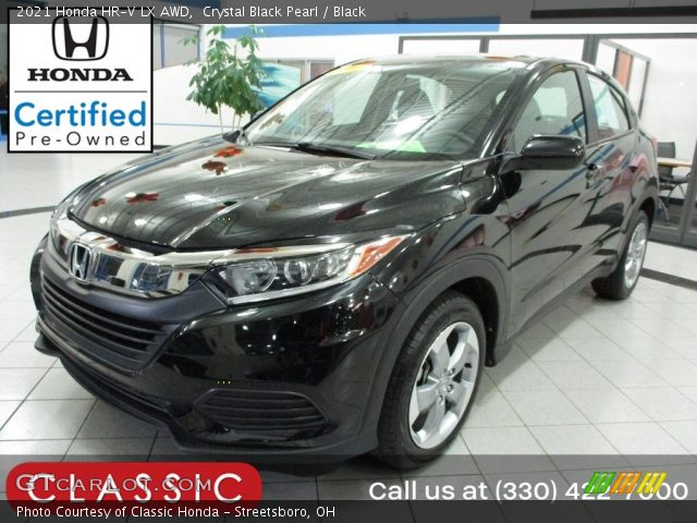 2021 Honda HR-V LX AWD in Crystal Black Pearl