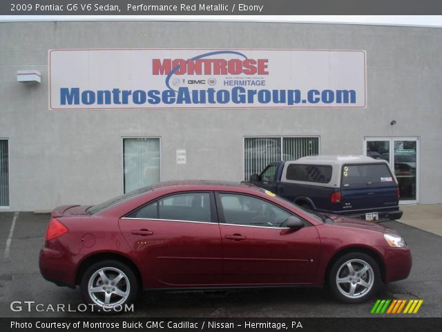 2009 Pontiac G6 V6 Sedan in Performance Red Metallic