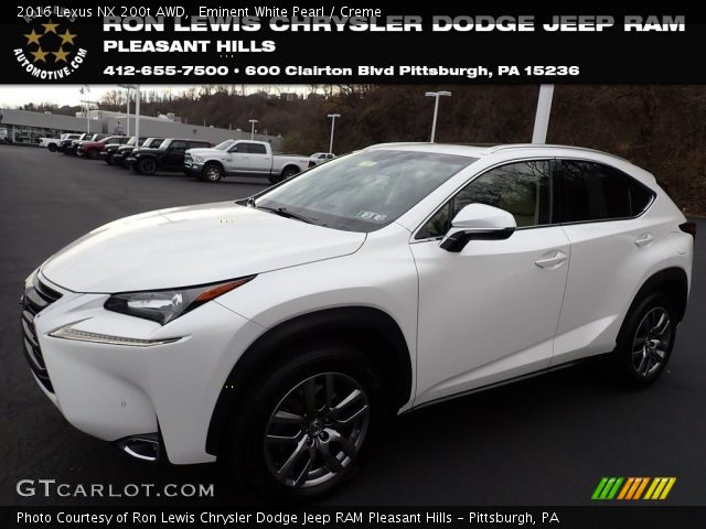 2016 Lexus NX 200t AWD in Eminent White Pearl