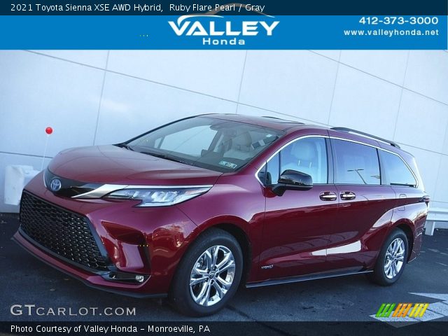 2021 Toyota Sienna XSE AWD Hybrid in Ruby Flare Pearl