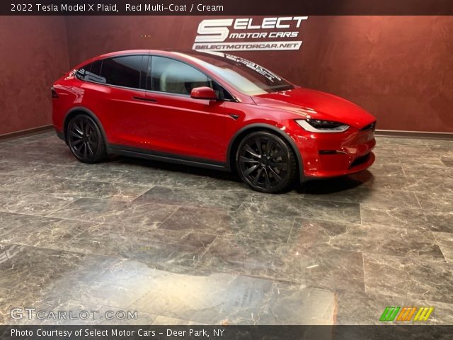2022 Tesla Model X Plaid in Red Multi-Coat