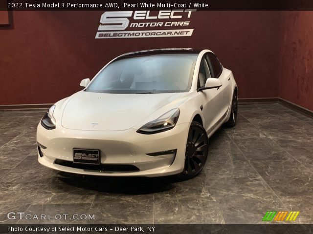 2022 Tesla Model 3 Performance AWD in Pearl White Multi-Coat