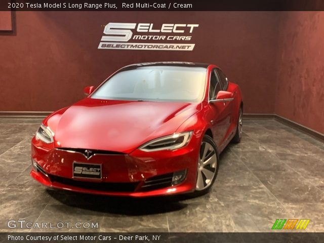 2020 Tesla Model S Long Range Plus in Red Multi-Coat