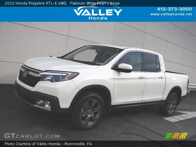 2020 Honda Ridgeline RTL-E AWD in Platinum White Pearl