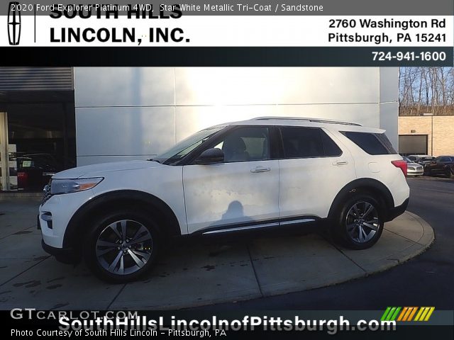 2020 Ford Explorer Platinum 4WD in Star White Metallic Tri-Coat