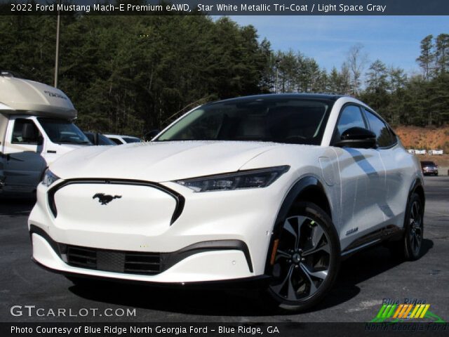 2022 Ford Mustang Mach-E Premium eAWD in Star White Metallic Tri-Coat