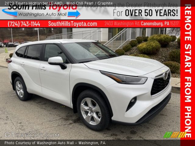2023 Toyota Highlander LE AWD in Wind Chill Pearl