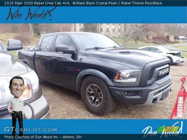 2016 Ram 1500 Rebel Crew Cab 4x4 in Brilliant Black Crystal Pearl