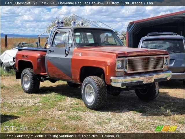 1978 Chevrolet C/K Truck K10 Cheyenne Regular Cab 4x4 in Custom Burnt Orange