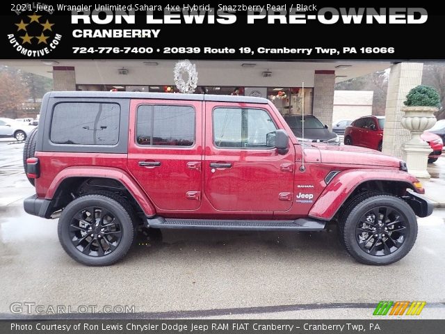 2021 Jeep Wrangler Unlimited Sahara 4xe Hybrid in Snazzberry Pearl