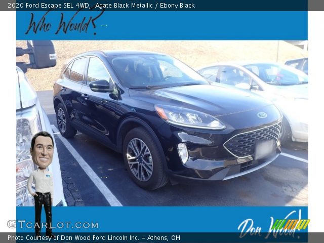 2020 Ford Escape SEL 4WD in Agate Black Metallic