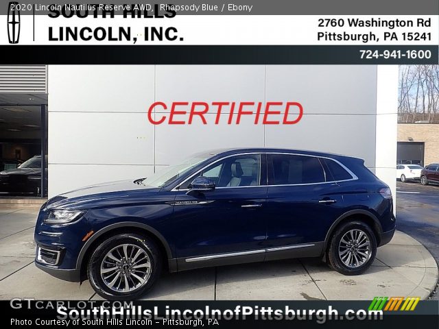 2020 Lincoln Nautilus Reserve AWD in Rhapsody Blue