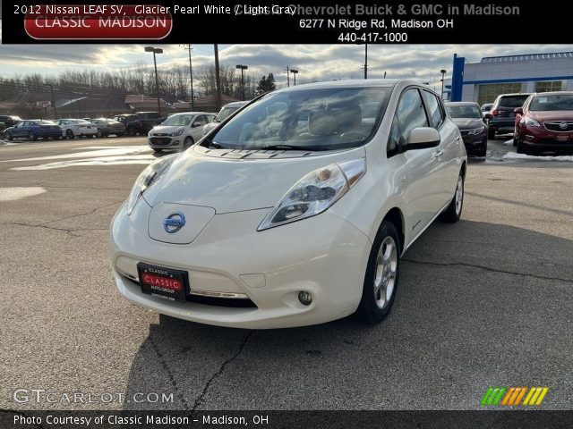 2012 Nissan LEAF SV in Glacier Pearl White