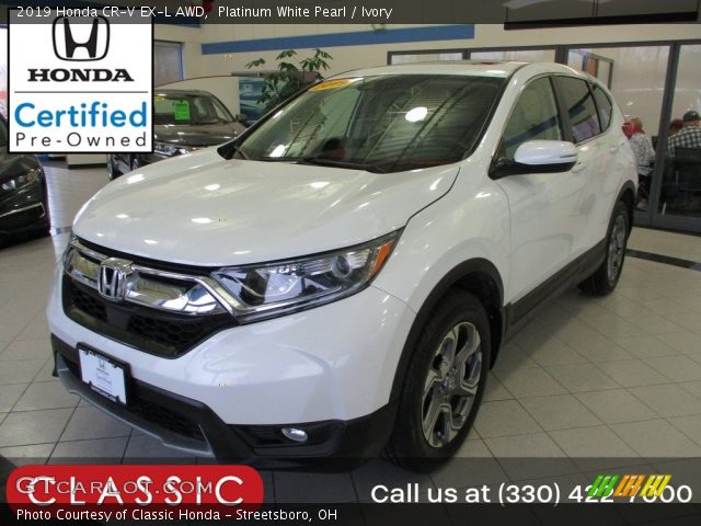 2019 Honda CR-V EX-L AWD in Platinum White Pearl