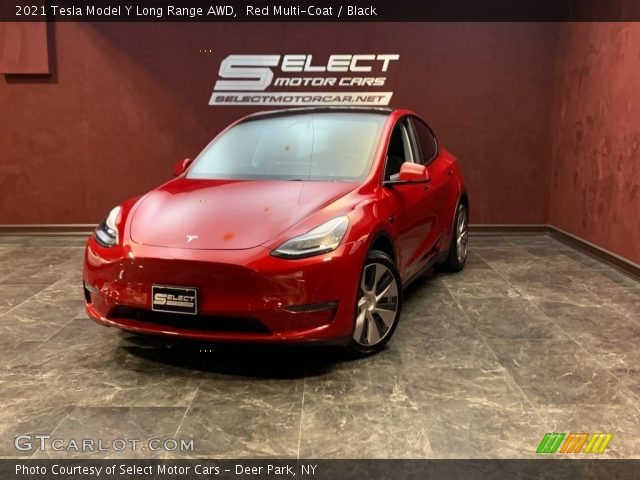 2021 Tesla Model Y Long Range AWD in Red Multi-Coat