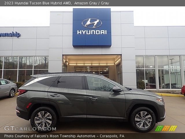 2023 Hyundai Tucson Blue Hybrid AWD in Amazon Gray