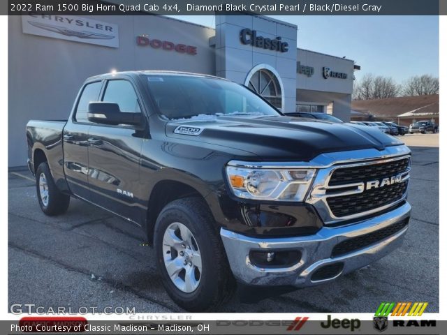 2022 Ram 1500 Big Horn Quad Cab 4x4 in Diamond Black Crystal Pearl