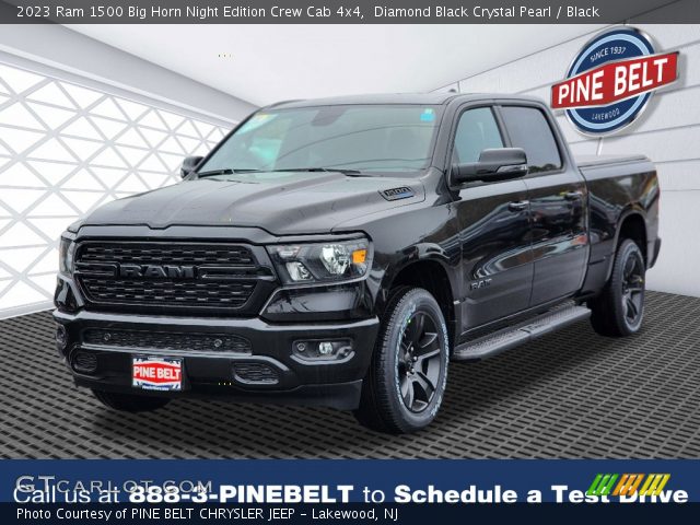 2023 Ram 1500 Big Horn Night Edition Crew Cab 4x4 in Diamond Black Crystal Pearl