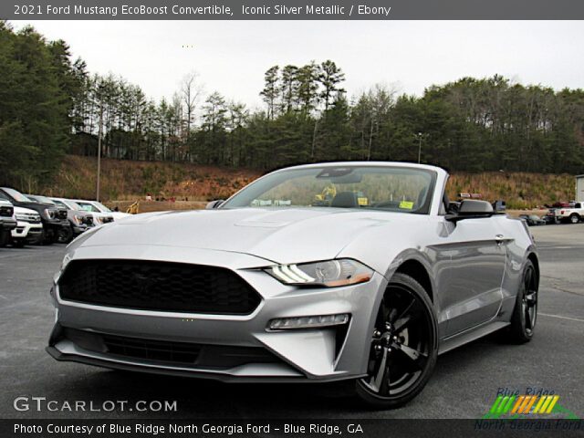 2021 Ford Mustang EcoBoost Convertible in Iconic Silver Metallic