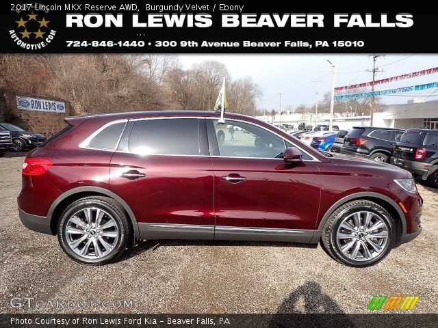 2017 Lincoln MKX Reserve AWD in Burgundy Velvet