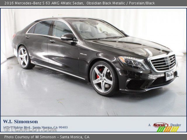 2016 Mercedes-Benz S 63 AMG 4Matic Sedan in Obsidian Black Metallic