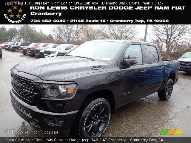 2023 Ram 1500 Big Horn Night Edition Crew Cab 4x4 in Diamond Black Crystal Pearl