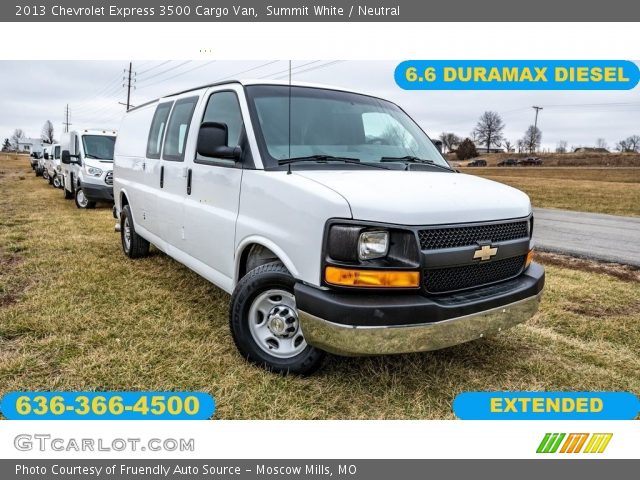 2013 Chevrolet Express 3500 Cargo Van in Summit White