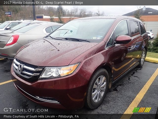 2017 Honda Odyssey EX-L in Deep Scarlet Pearl