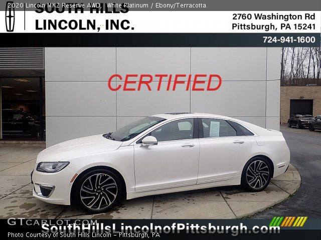 2020 Lincoln MKZ Reserve AWD in White Platinum