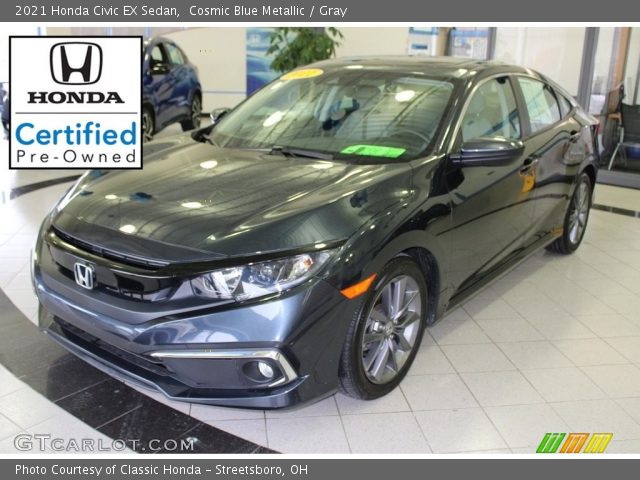2021 Honda Civic EX Sedan in Cosmic Blue Metallic