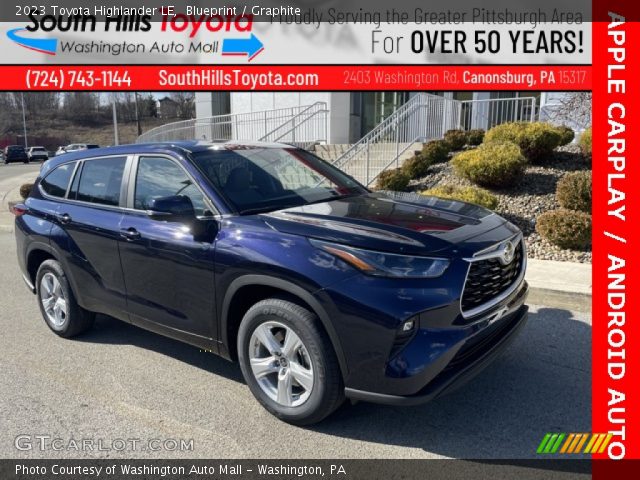 2023 Toyota Highlander LE in Blueprint