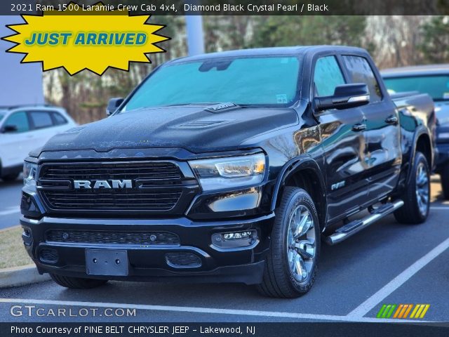 2021 Ram 1500 Laramie Crew Cab 4x4 in Diamond Black Crystal Pearl